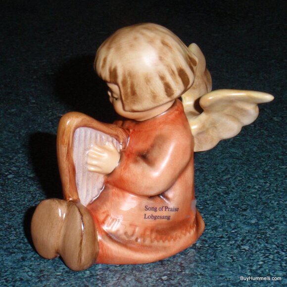 "Song Of Praise" Goebel Hummel Figurine #454 Angel With Harp TMK6 - CUTE GIFT! - Picture 5 of 10